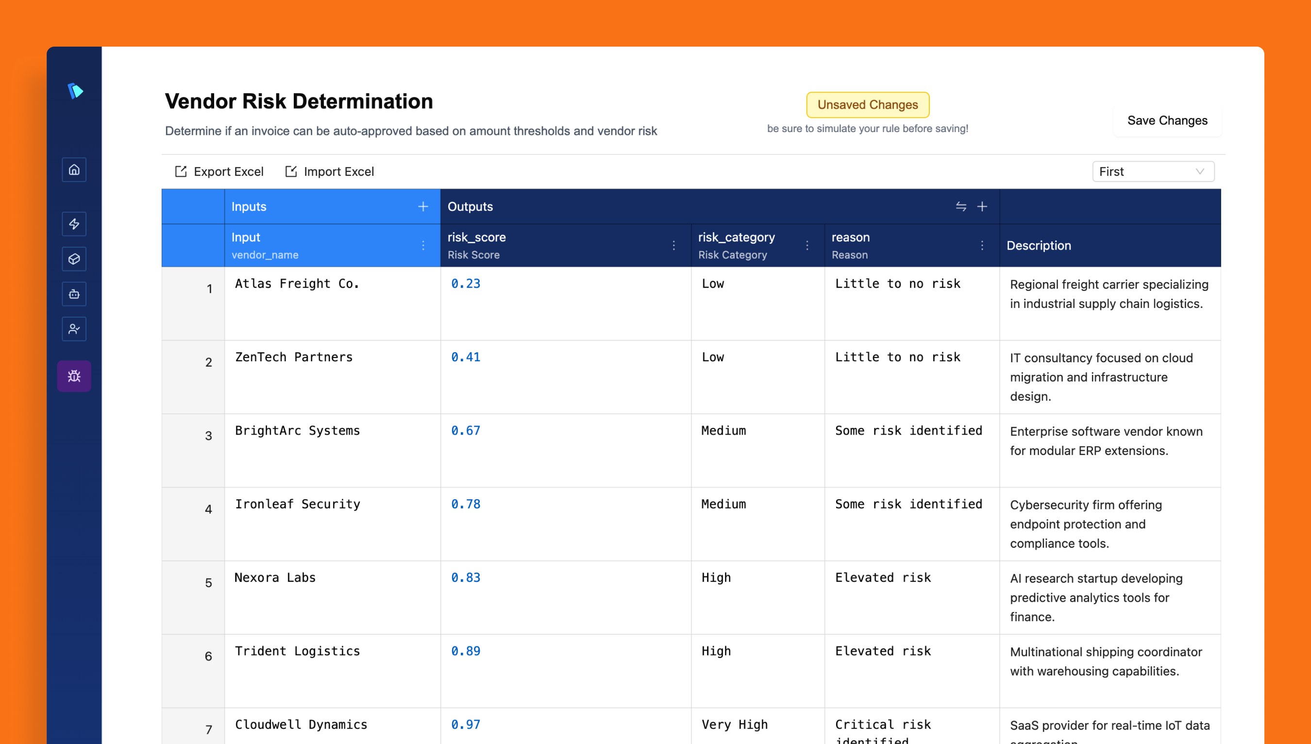 CoPlane Rules Interface